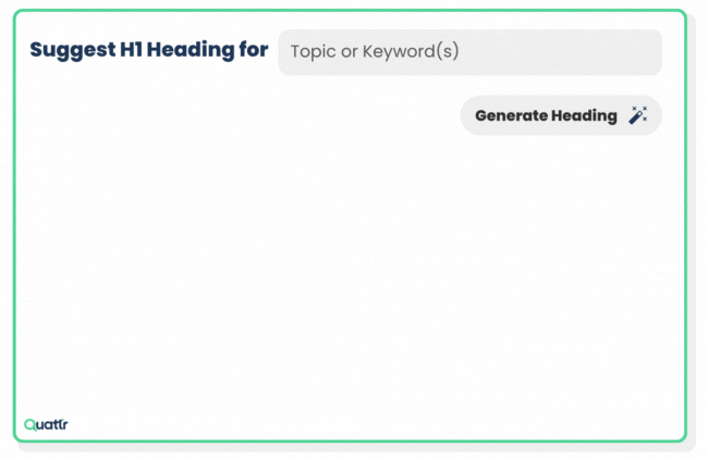 H1 Heading Generator