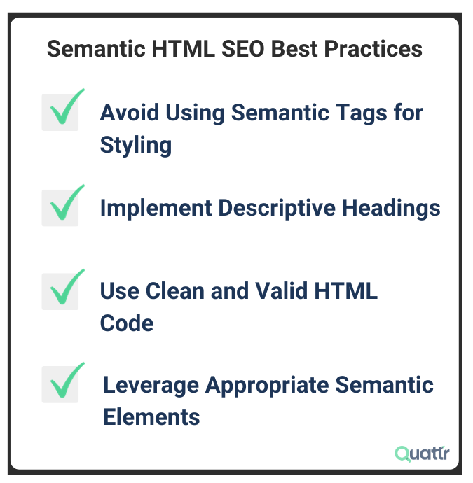 Semantic HTML SEO Best Practices