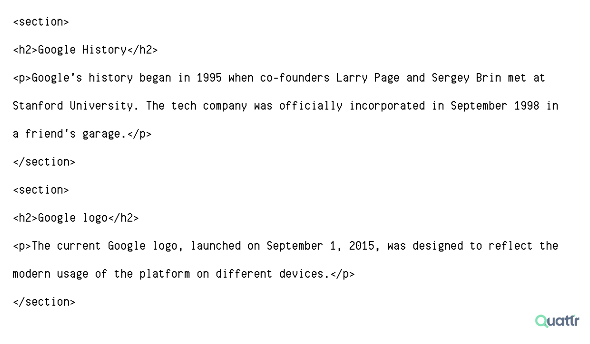 HTML Semantic Tags for Structure: Section Tag