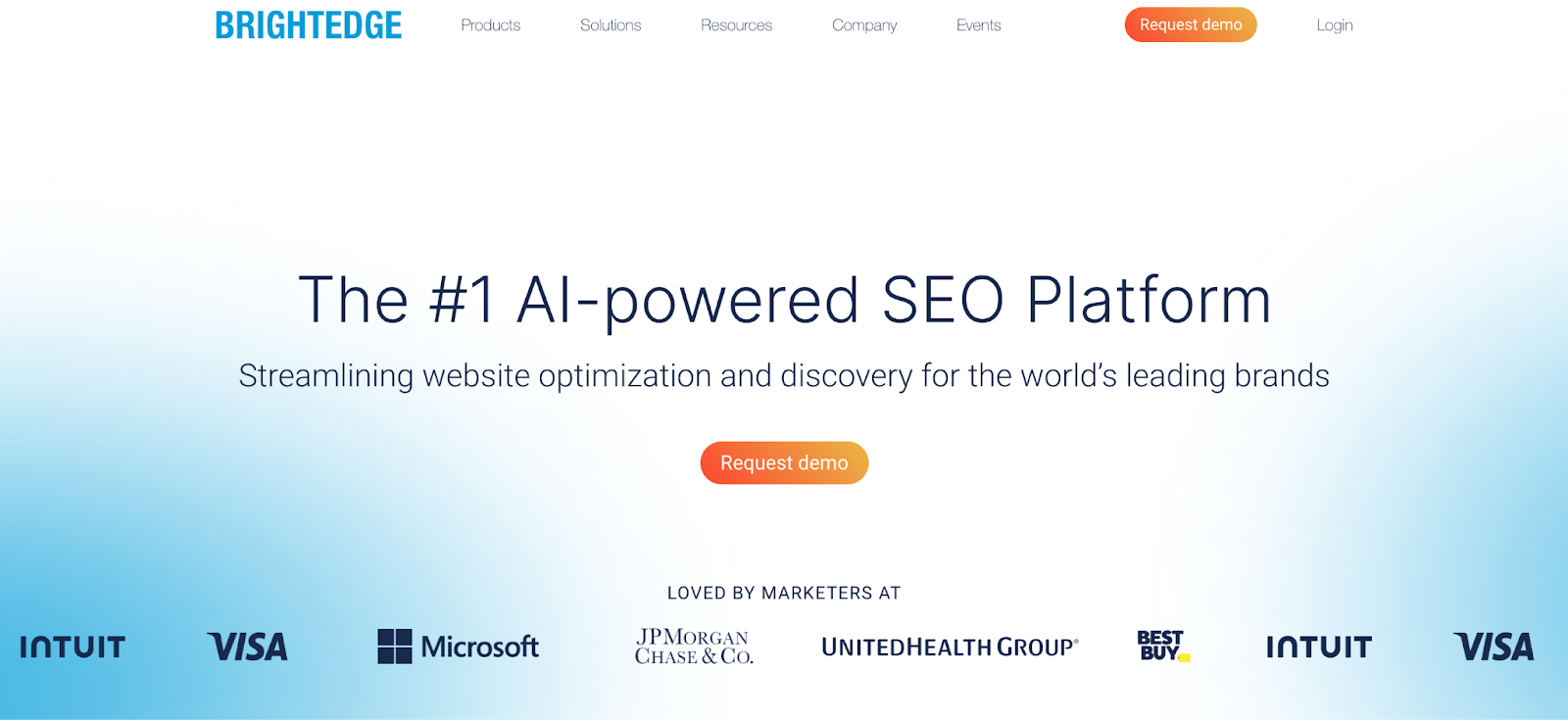 Brightedge website screenshot